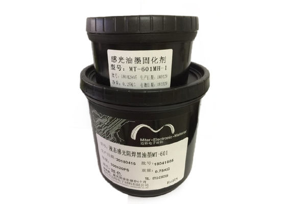 China Flüssige Photoimageable-Lötmittel-Masken-Schwarz-Farbe mit Inhalt des Halogen-600ppm fournisseur