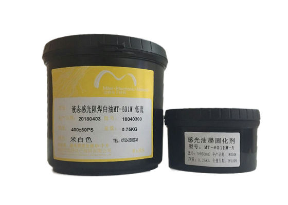 China Flüssige Foto-Bild-lichtempfindliche Lötmittel-Masken-weiße Farbe mit Hitze/Chemikalienbeständigkeit fournisseur