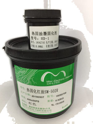 China Tinte rote der Flüssigkeit PWB-Druckfarbe-thermische heilbare Lötmittel-Masken-Siebdruck-gedruckten Platte fournisseur
