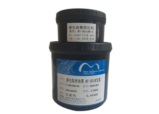 China 8µM Feinheit flüssige Photoimageable-Lötmittel-Masken-blaue Farblötstopplack-Tinte fournisseur