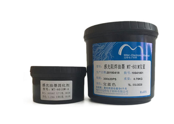 China Blaue Farblichtempfindliche Lötmittel-Maske, flüssige Lötstopplack-Maske PWB-Tinte fournisseur